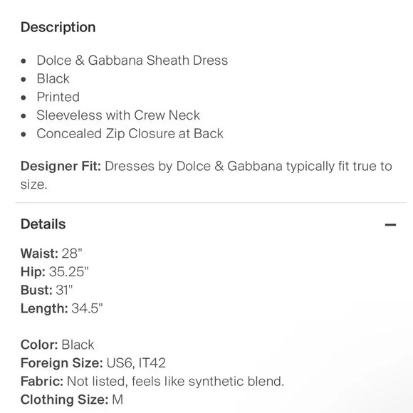 Dolce & Gabbana dress size M - Picture 4 of 4